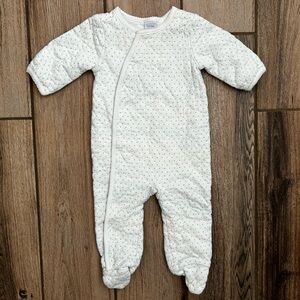 GAP White Kids Quilted One Piece with Polka Dot Hearts